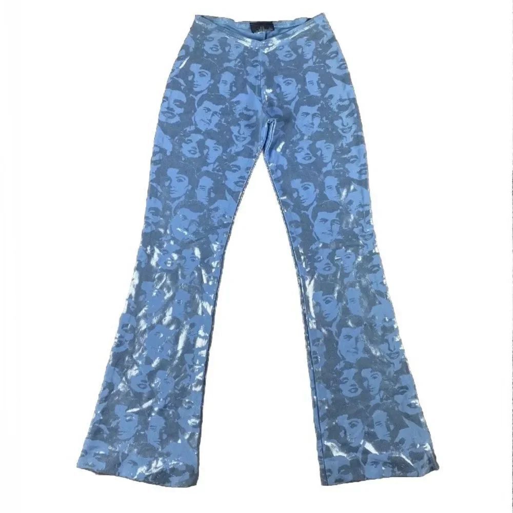 Sentimental Bell Bottom Pants With Metallic Kennedy Brothers And Marilyn Monroe